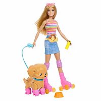 Barbie Skate and Run Blonde w/ Puppy