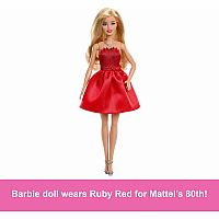 Barbie Mattel 80th Anniversary Doll Red