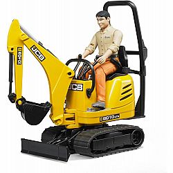 JCB Micro excavator 8010 CTS and Construction worker