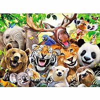 Exotic Animals Selfie - 300 Piece Puzzle