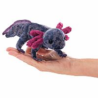 Black Axolotl Finger Puppet