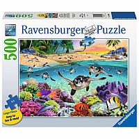 Race of the Baby Sea Turtles 500 pc Large Format Puzzle