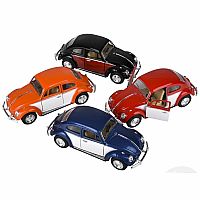 5" Diecast Pull Back 1967 VW Classic Beetle-Color Door