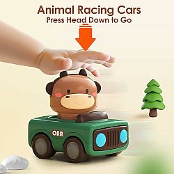 Press & Go Big Head Racing Cars