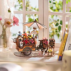 DIY Miniatures 3D Wooden Puzzle - Blossom Cart