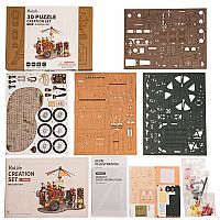 DIY Miniatures 3D Wooden Puzzle - Blossom Cart