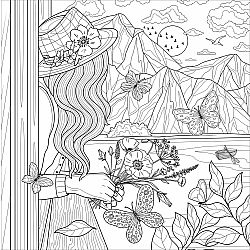 Adult Coloring Book - Boho Dreams