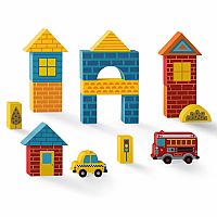 Wood Building Blocks - Busy City