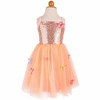 Butterfly Bliss Dress - Peach - Size 5-6
