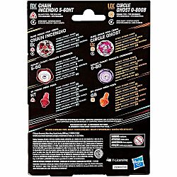 Beyblade X: Chain Incendio 5-60HT & Circle Ghost 0-80GB Dual Pack