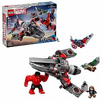 Lego Captain America vs. Red Hulk Battle