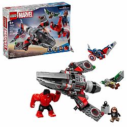 Lego Captain America vs. Red Hulk Battle