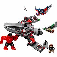 Lego Captain America vs. Red Hulk Battle