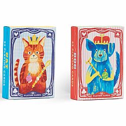 Cat and Dog Playing Cards