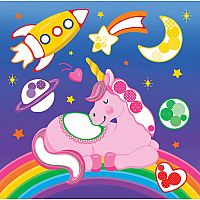 Color-By-Dots Sticker Book - Unicorns