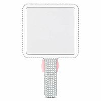 Charming Rhinestone Hand Mirror