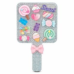 Charming Rhinestone Hand Mirror