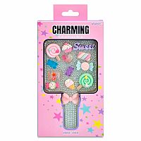Charming Rhinestone Hand Mirror