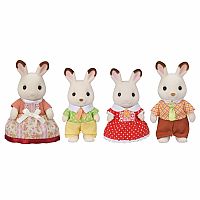 Calico Chocolate Rabbit Family