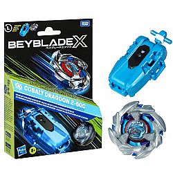 Beyblade X: Cobalt Dragoon 2-60C Deluxe Left-Spin String Launcher