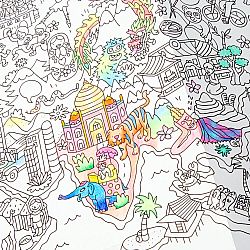 Giant Coloring Poster Atlas