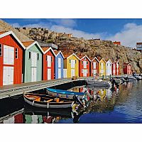 Colorful Houses in Sweden - 100 Piece Puzzle