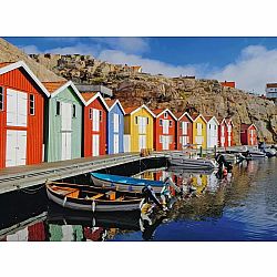 Colorful Houses in Sweden - 100 Piece Puzzle