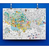 Giant Coloring Poster USA
