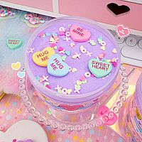 Conversation Heart Fluff Slime