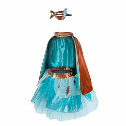 Super-duper Tutu, Cape, Mask - Copper + Teal