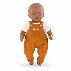 Corduroy Overalls & T-Shirt for 12" Dolls
