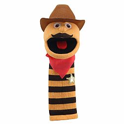 Knitted Hand Puppet ECO Sockettes - Cowboy
