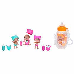 Mini Poseable Dolls in Baby Bottle