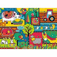 A Day at the Farm - 60 Piece Puzzle