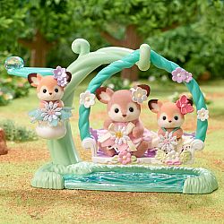 Deer Babies Floral Swing Set