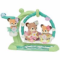 Deer Babies Floral Swing Set