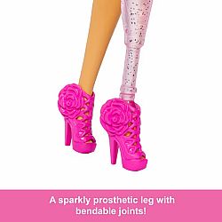 Barbie Deluxe Hot Pink & Prosthetic Leg