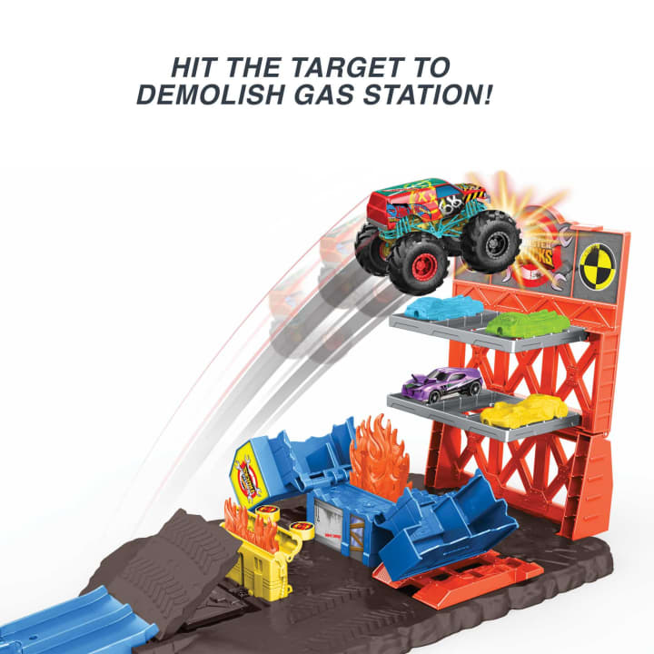 Hot Wheels Monster Trucks Blast Station Playset - Lucky Duck Toys