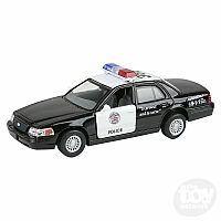 5" Die-cast Pull Back Ford Crown Victoria Police Car