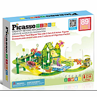 Picasso Tiles Dinosaur Race Car Track Set