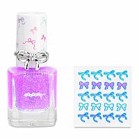 Fancy Bows Nail Polish, Stickers & Ring Set