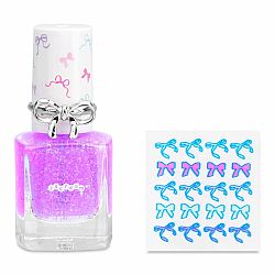 Fancy Bows Nail Polish, Stickers & Ring Set