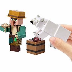 Minecraft Figures - Fisherman and Polar Bear