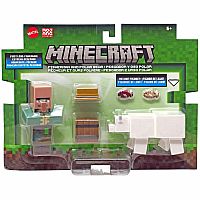 Minecraft Figures - Fisherman and Polar Bear