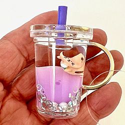 Kitty Boba Floaty Keycharm