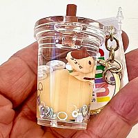 Kitty Boba Floaty Keycharm