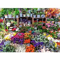 Flower Market, France - 500 Piece Puzzle