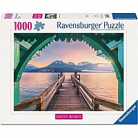 Footbridge at Lac d'Annecy - 1000 Piece Puzzle