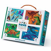 Four Puzzles to Grow On - Dinosaurs