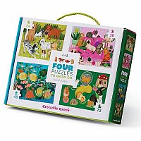 Four Puzzles to Grow On - Playful Pets